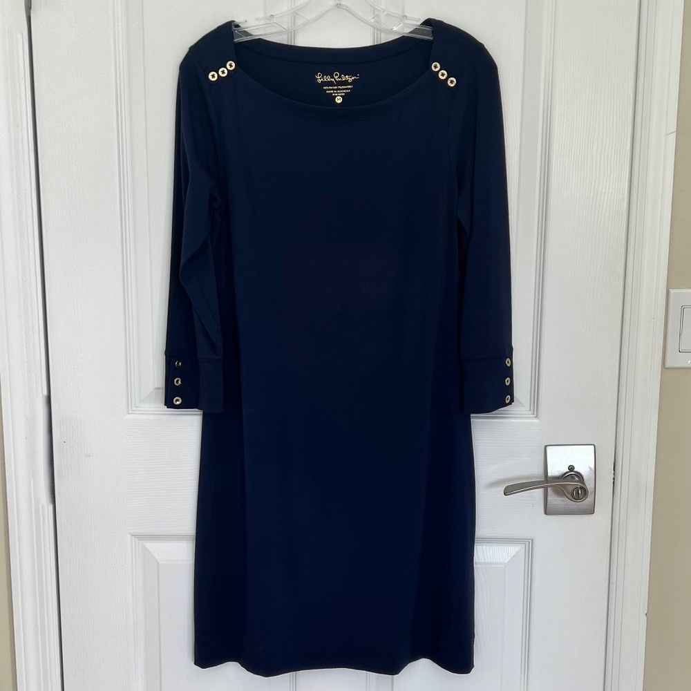 π Lilly Pulitzer Navy Dress ~ NWOT ~ Size M π - Picture 5 of 12
